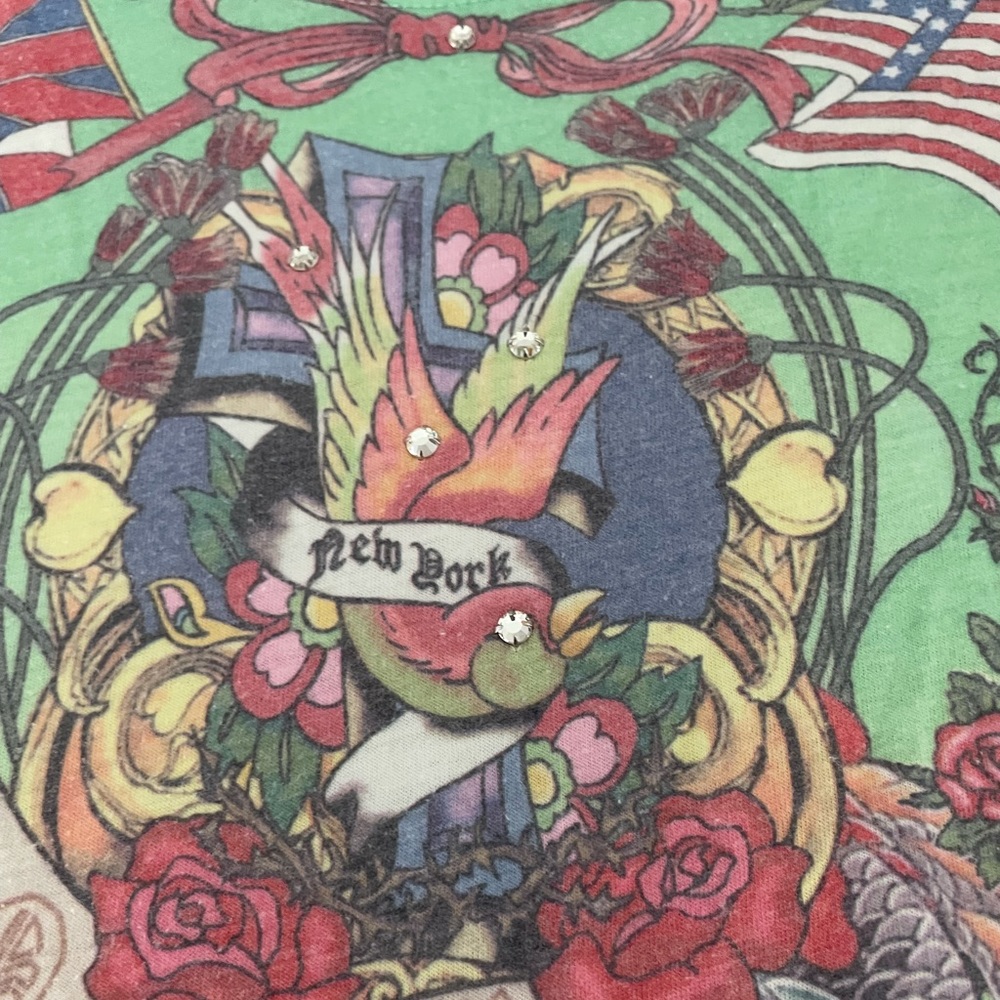 VTG Tee NY with rhinestone